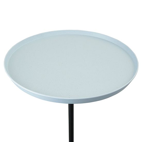 Столик кофейный sustainable collection, D38 см, серо-голубой/черный