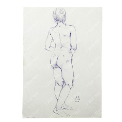 Эскизы обнаженной натуры. Карандаш, уголь, сангина. 1996