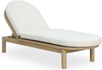 Шезлонг-лежак деревянный с матрасом Pill