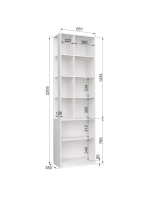 Шкаф-пенал Чарли 5;2 левый белое сияние