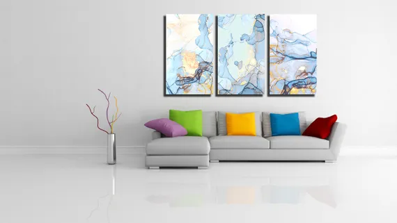 Модульная картина "Мраморный узор"