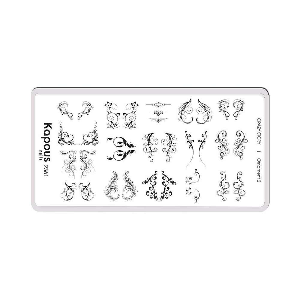 2 Kapous Professional Nails Пластина для стемпинга,Ornament 2  ,