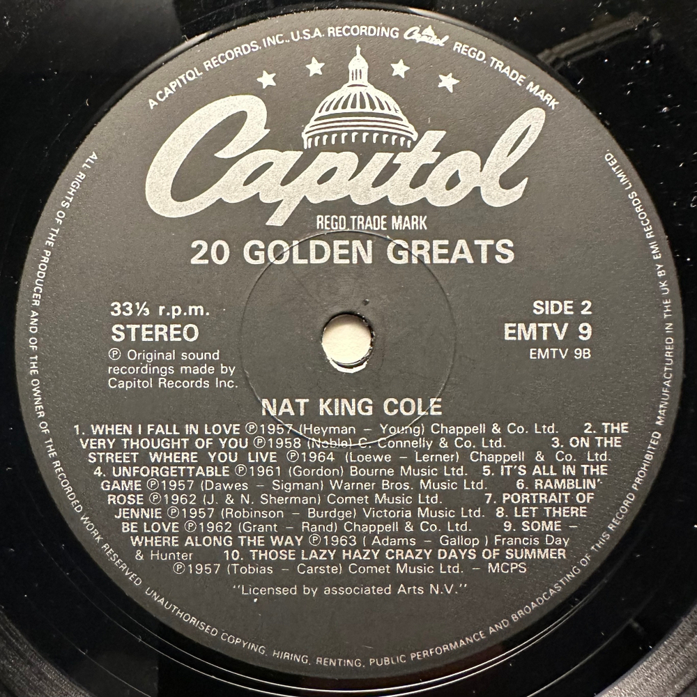 Nat King Cole - 20 Golden Greats (Англия)