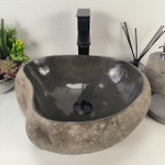 Раковина из речного камня RS-65168 42*35*15 0861