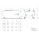 Ванна Донна 1,7м.