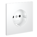 Накладка для розетки с заземлением и защитными шторками, S70 (белый матовый)