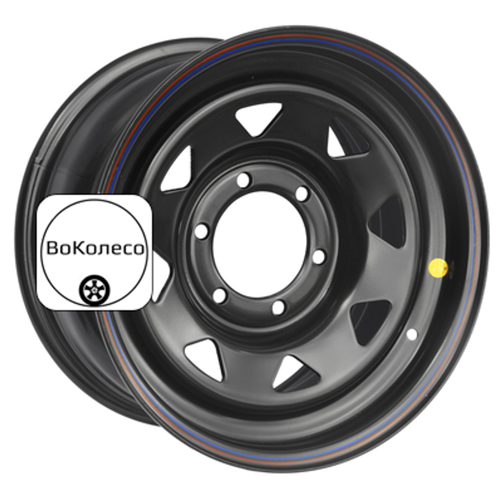 8x16/6x139,7 ET30 D110 Тойота/Ниссан/L200 2005+ (треуг. мелкий) Черный (с увелич.полкой под суппорт) Off-Road Wheels