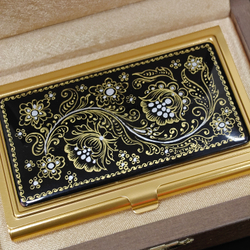 Визитница "Орнамент ажурный" (роспись Палех)