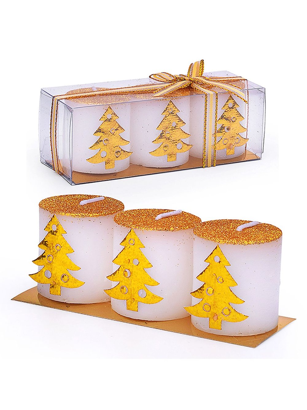 Набор свечей восковых Золотая ёлочка (00-7034)