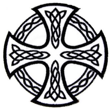 Нашивка Крест кельтский (белый)