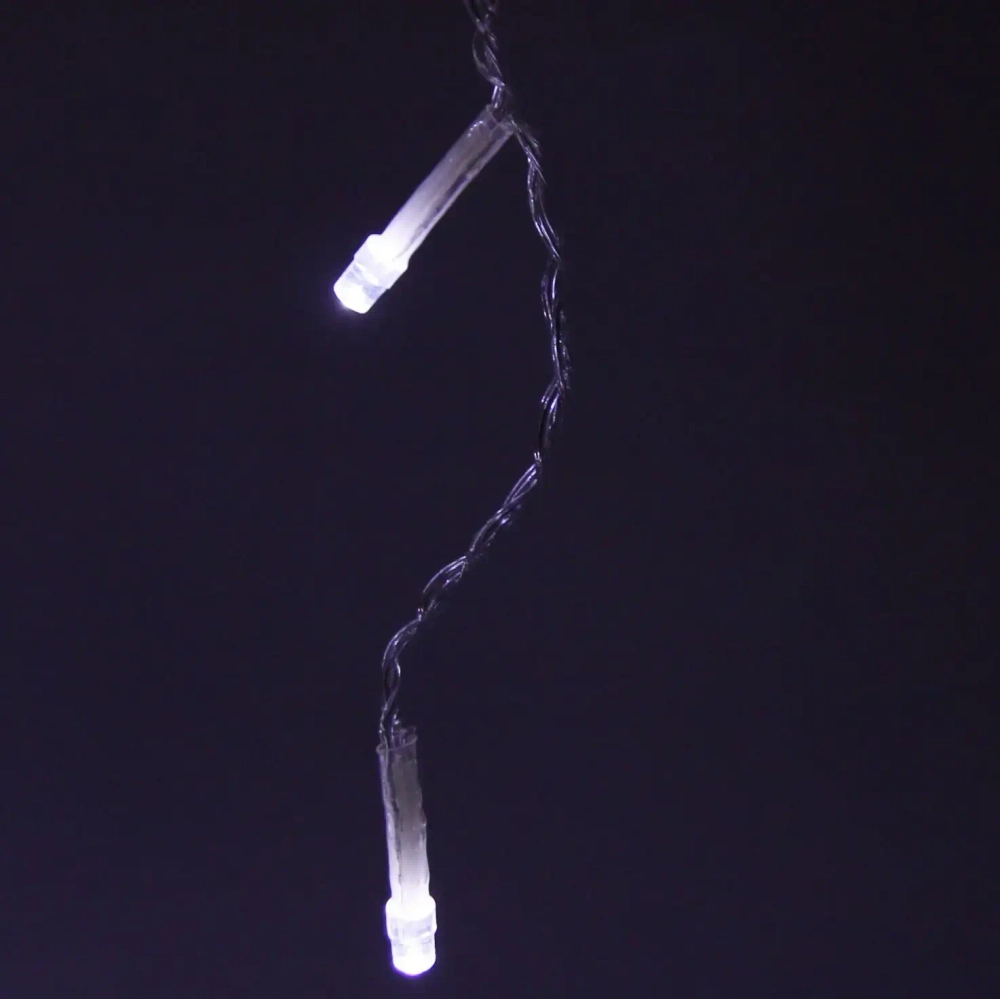 Гирлянда для дома БАХРОМА «Мерцание» ш1,5м* в30/50 см 48 ламп LED, прозрачн. провод, авторежим, IP-20, Белый