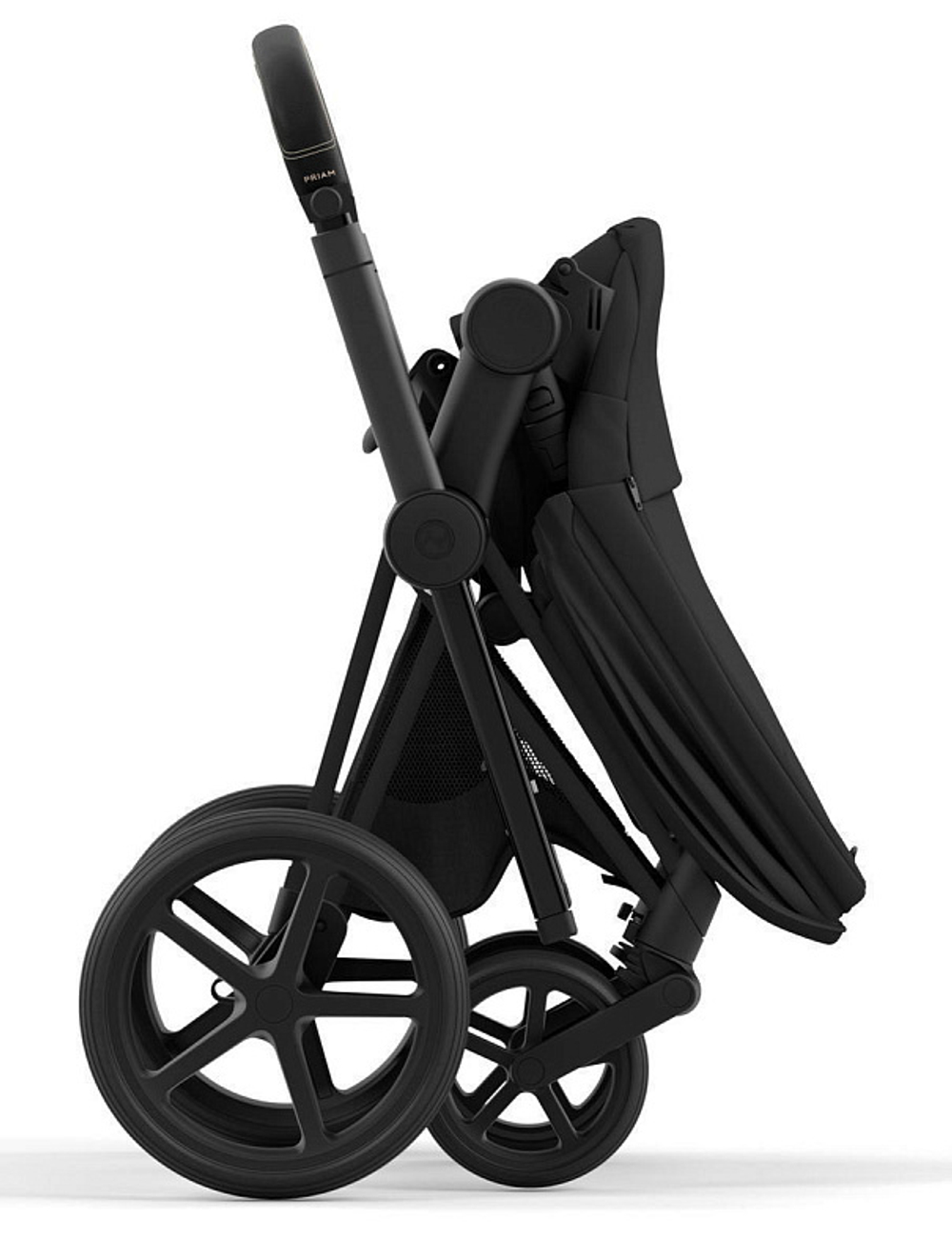 Коляска 3 в 1 Cybex Priam IV Matt Black complete и автокресло Cloud T i-Size Leaf Green Plus Sepia Black