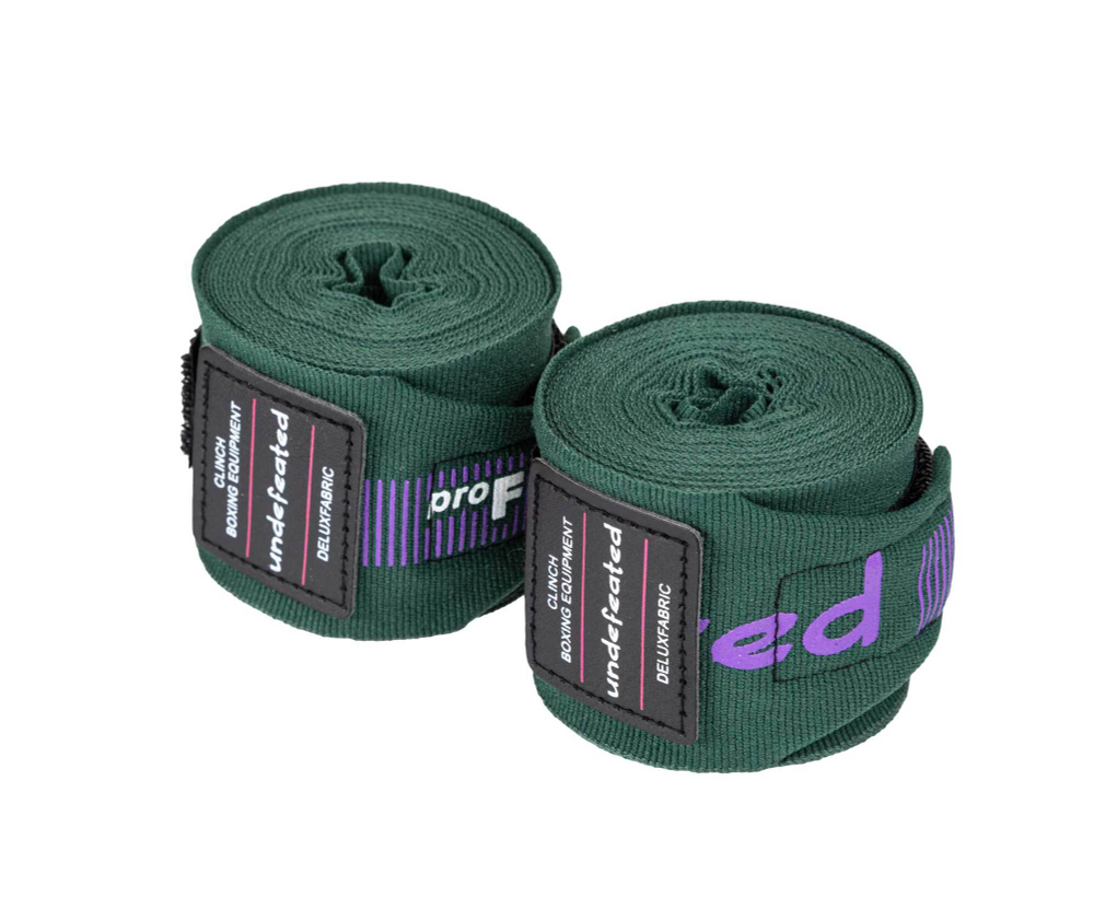 Бинты боксерские Clinch Boxing Hand Wrap Undefeated темно-зеленые C240