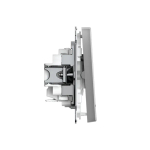 ARTGALLERY 2-клавишный ВЫКЛЮЧАТЕЛЬ с подсветкой, сх.5а, 10АХ, механизм, быстрозажим. клем., СТАЛЬ