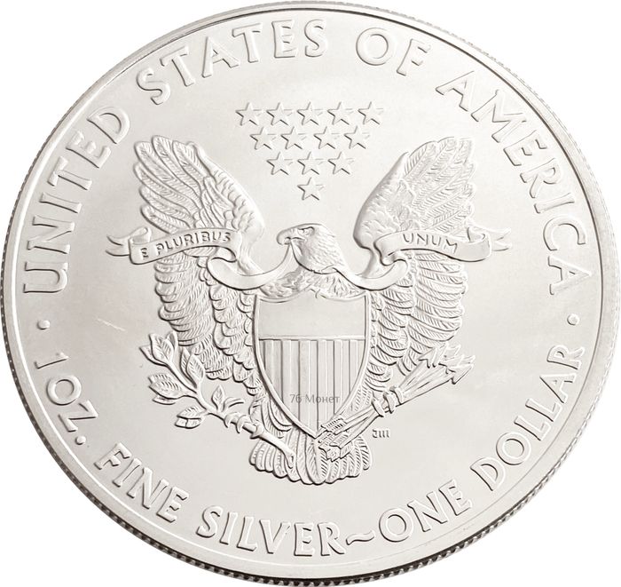 1 доллар 2012 США «Шагающая свобода. Американский серебряный орёл» Без отметки монетного двора