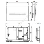 Кнопка Active для инсталляции пластик хром матовая B01 Roca 8901170B2