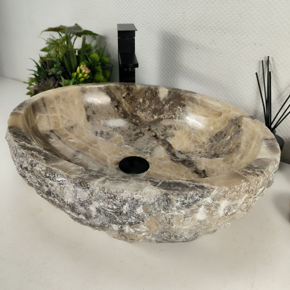 Раковина из оникса Erozy Grey EO-64418 52*42*15 0156