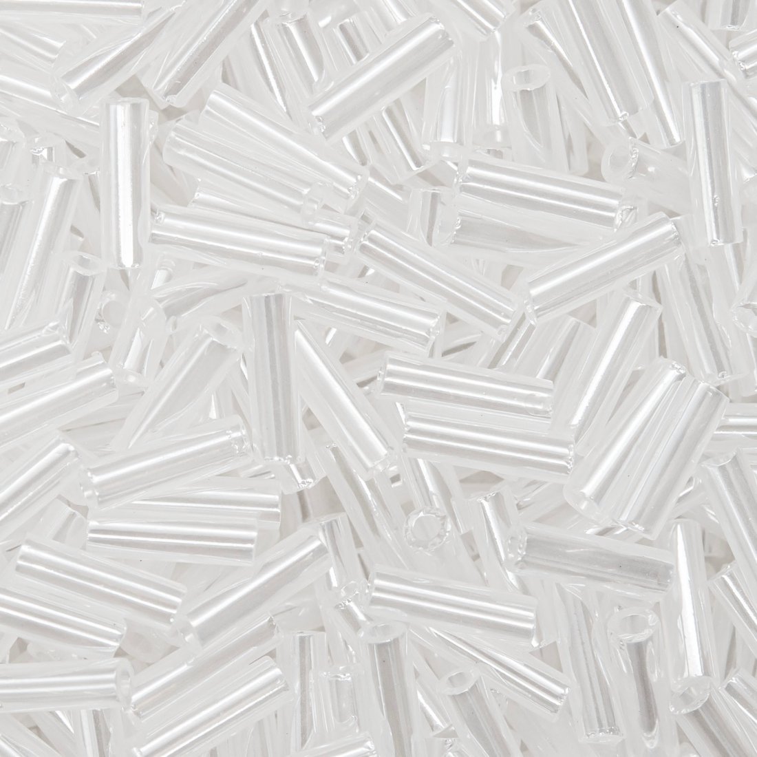 Японский бисер TOHO Bugle (стеклярус) 6mm (№141), жемчужный глянцевый