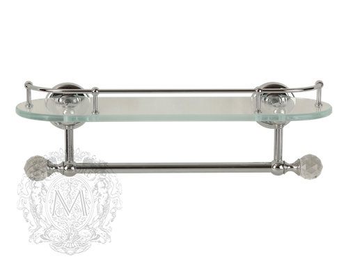 Полка с галерее, с полотенцедержателем  36см. Migliore Amerida ML.AMR-60.429.CR хром Swarowski