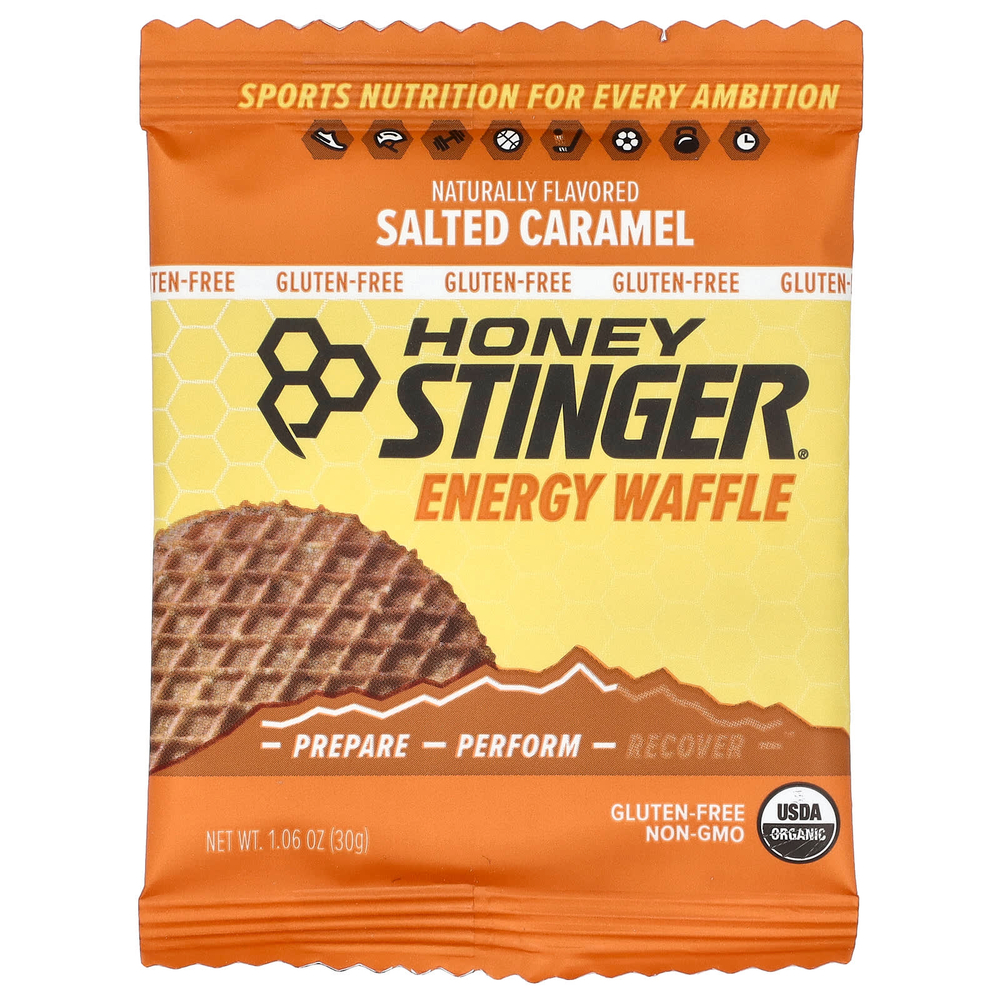 Honey Stinger, Energy Waffle, соленая карамель, 12 вафель по 30 г (1,06 унции)