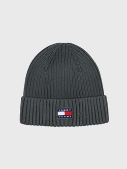 Шапка Tommy Jeans Badge Rib Knit Pewter Green