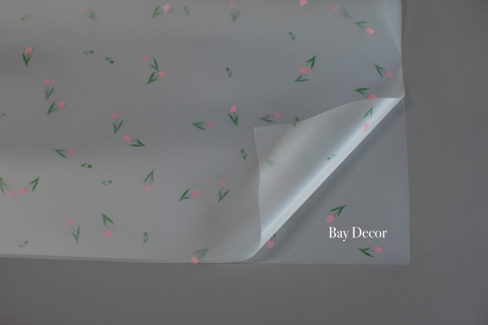 Аквабумага CYYJX2021-1 полупрозрачная белая с цветами