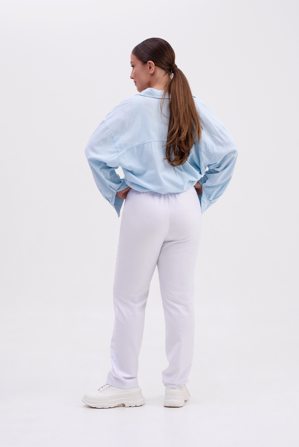 Брюки женские 2960ЛП, белый #376Бел022960ЛП