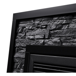 Каминокомплект: Очаг Electrolux EFP/P-3020LS, портал Loft 30 камень черный, черная эмаль