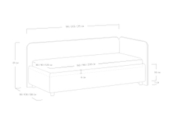 Кровать Capri R (120x190)