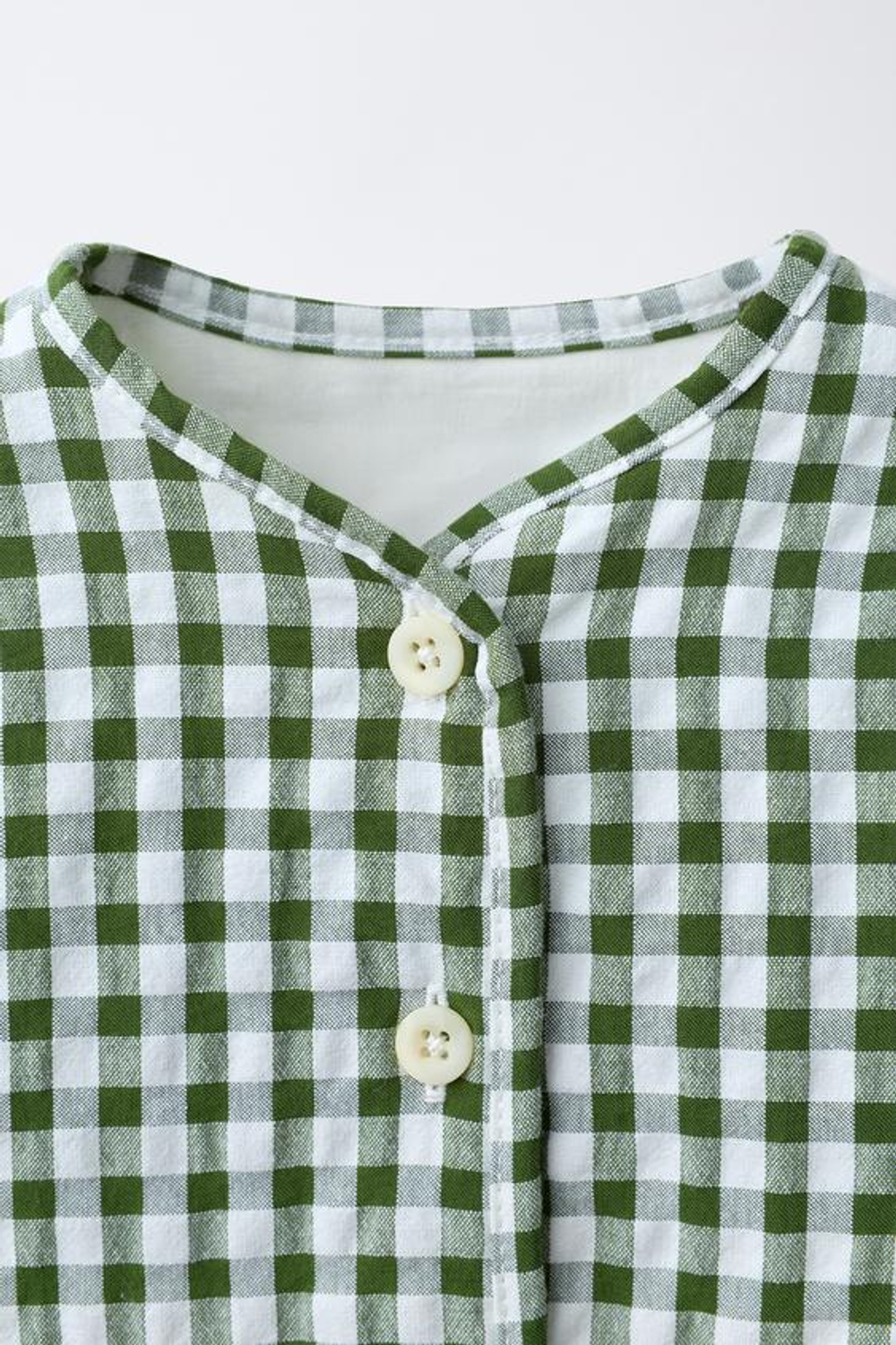 ZARA КУРТКА В КЛЕТКУ ВИШИ, ЭКРЮ/ЗЕЛЕНЫЙ