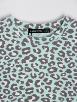 Леопардовая футболка для девочки на лето