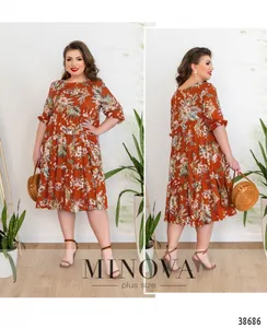 Платье 8614-1Б-кирпичный Minova