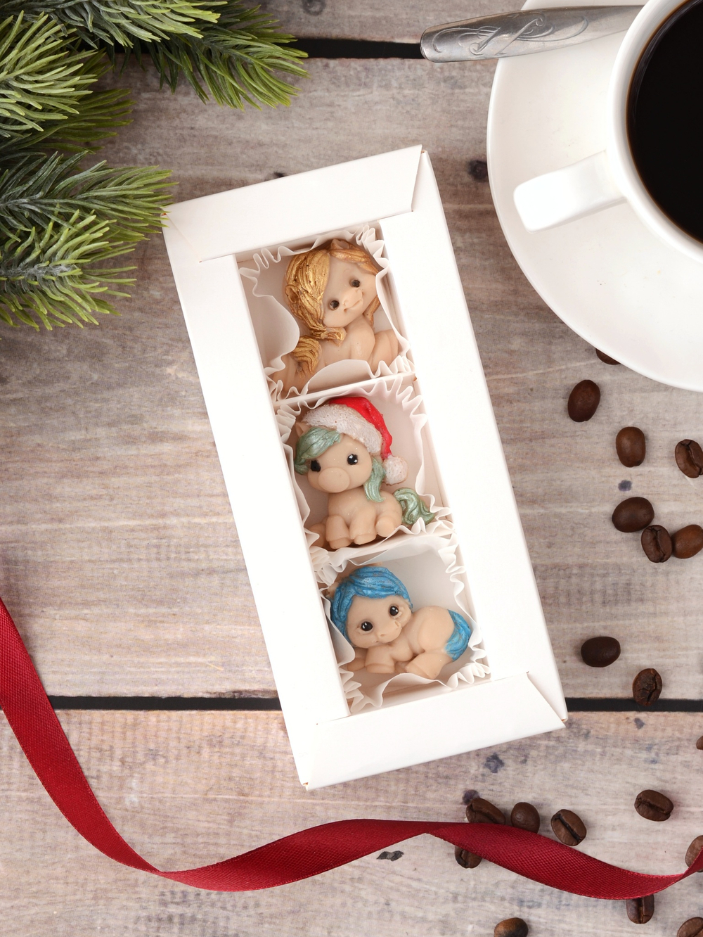 Мини-набор шоколада "Новогодний" с лошадками #1