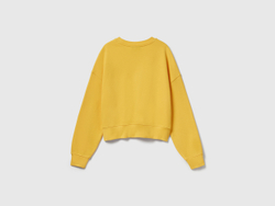 Benetton Толстовка из 100% хлопка с принтом «Stranger Things», желтый