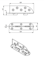 СТЯЖКА КРОВАТНАЯ МЕТАЛЛИСТ ЦИНК ПРАВАЯ