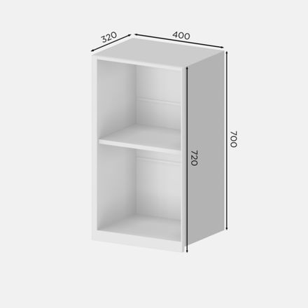 Кухня Модуль В 400 верхний Кашемир / Тик