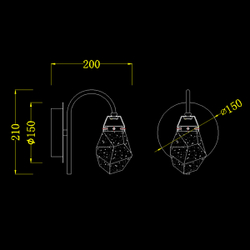 Настенный светильник Crystal rock chrome