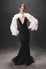 Атласное платье макси