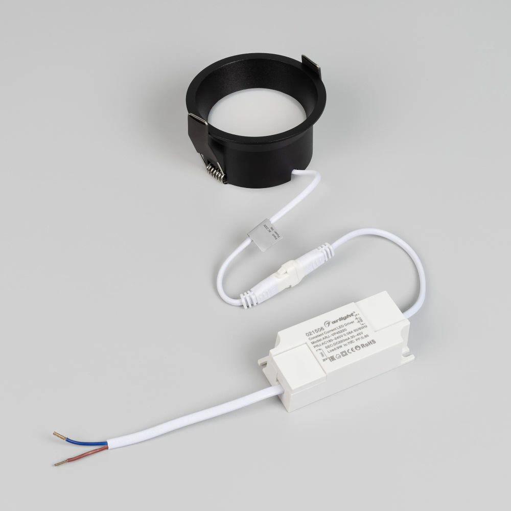 Светильник MS-BREEZE-BUILT-R82-9W Warm3000 (BK, 80 deg, 230V) (Arlight, IP20 Металл, 5 лет) 036619(1)