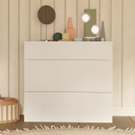 Комод Оланд без ручек белый 3 ящика для вещей и одежды с органайзерами для ящиков