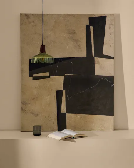 Fida Зеленый абстрактный холст 118 x 94 см