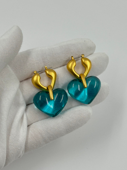 Серьги с подвесками в виде сердец Givenchy