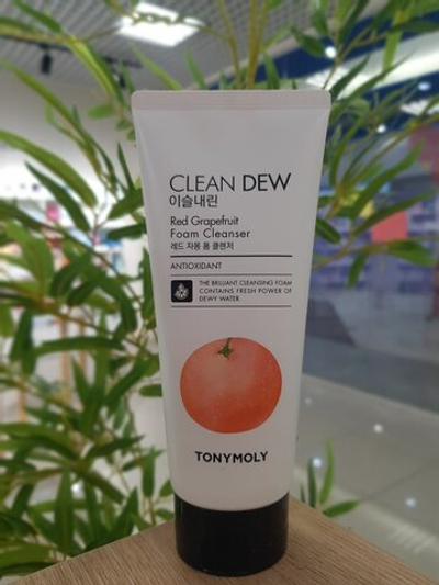 TONY MOLY пенка для умывания Clean Dew с экстрактом грейпфрута, 180 мл, 287 г
