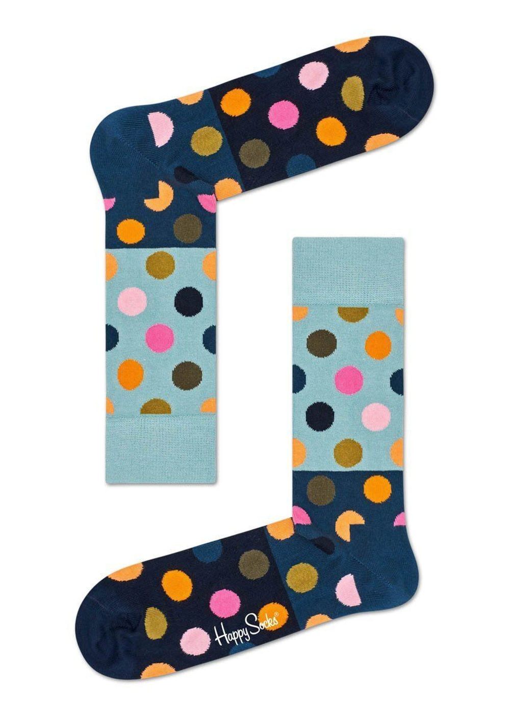 Сине-голубые носки Big Dot Block Sock в горох (Размер: 29) (Цвет: синий с голубым)