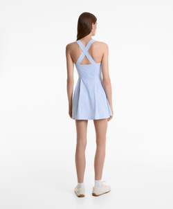 Oysho Короткое платье на бретелях, голубой