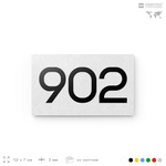 Номер на дверь 902, табличка на дверь для офиса, квартиры, кабинета, аудитории, склада, белая 120х70 мм, Айдентика Технолоджи