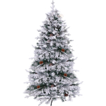 Елка «Заснеженная принцесса» 210 см, ПВХ, леска, резина с белым напылением (1230 веток)