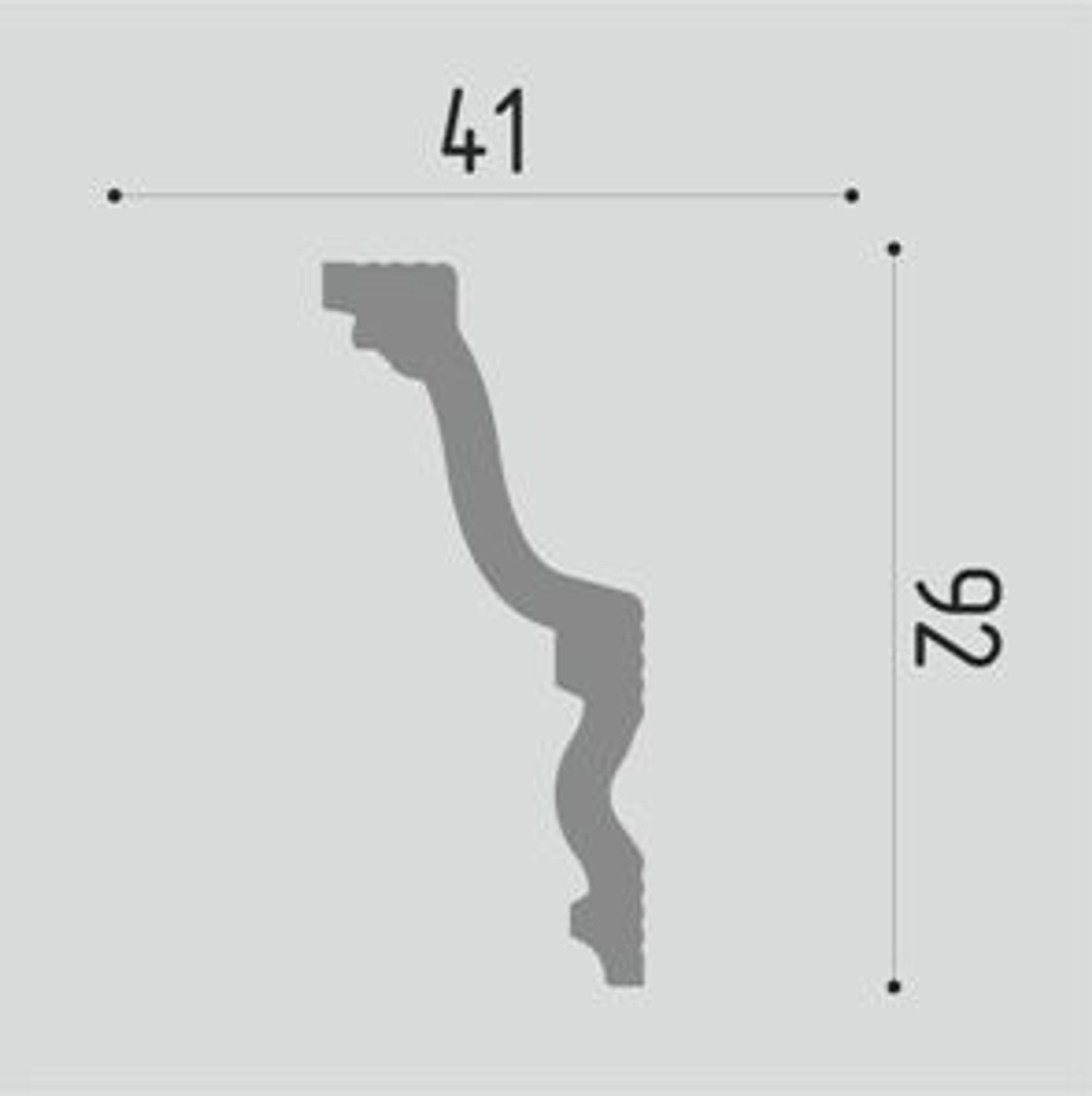 Плинтус потолочный Де-Багет Декор ДП 35/100