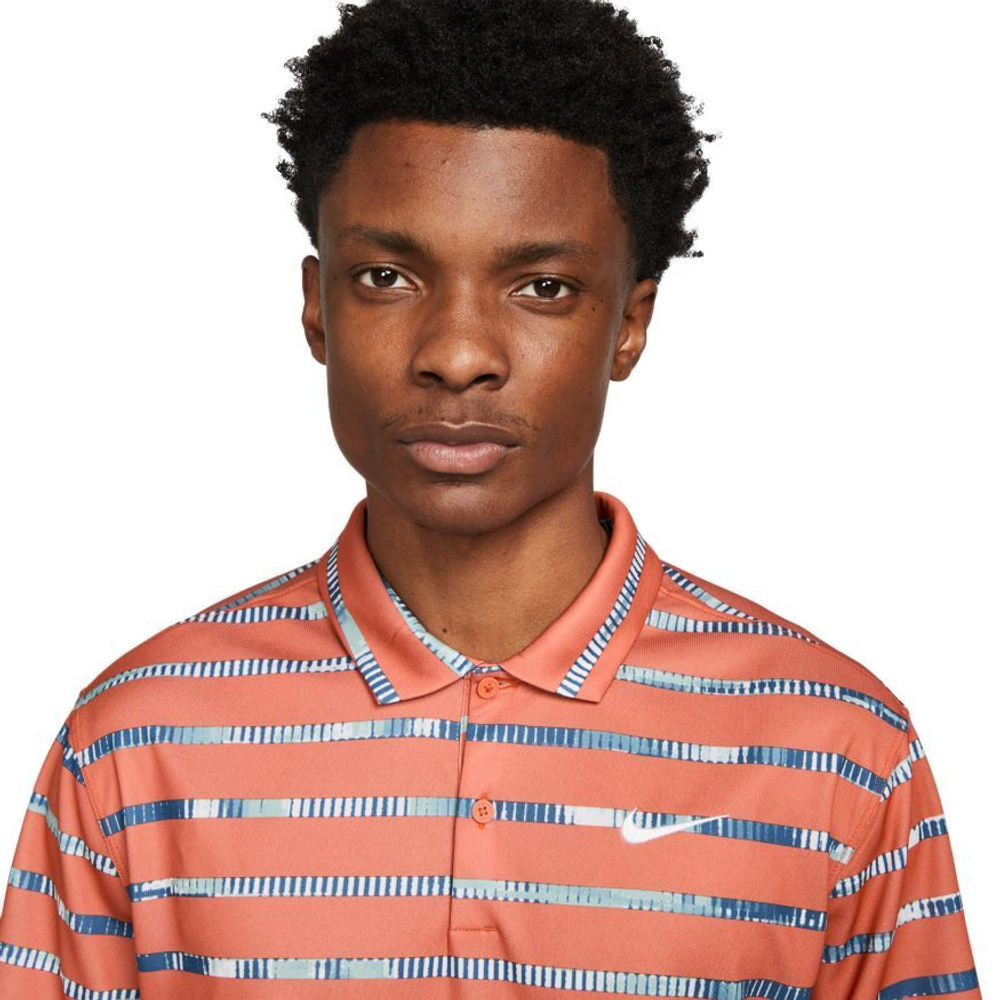 Мужское теннисное поло Nike Dri-Fit Graphic Polo M - Оранжевый