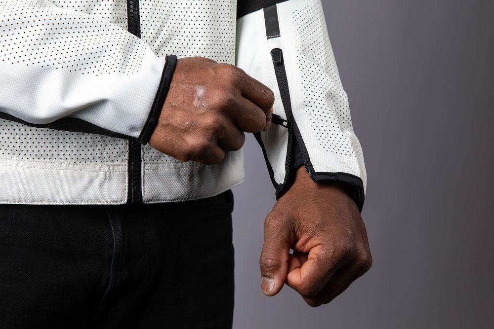 Overlord 3 Leather Jacket / Бело-черный